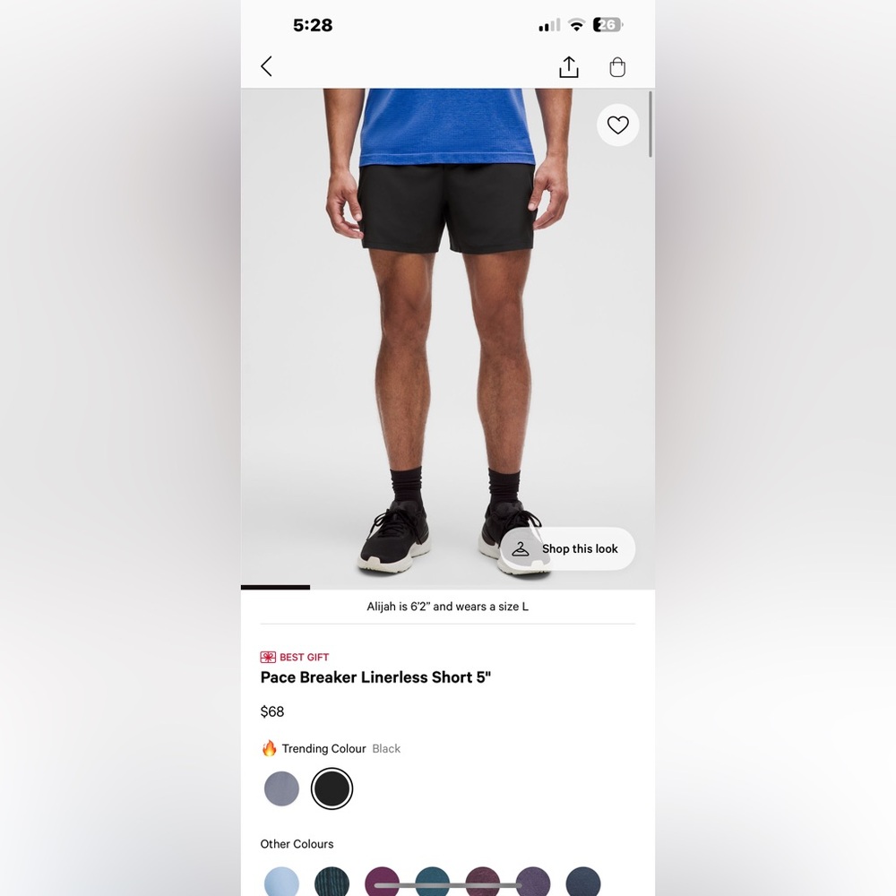 Lululemon Pace Breaker Linerless Shorts 5”